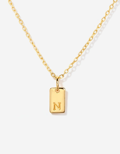 Load image into Gallery viewer, Tag Initial Necklace by Little Sky Stone
