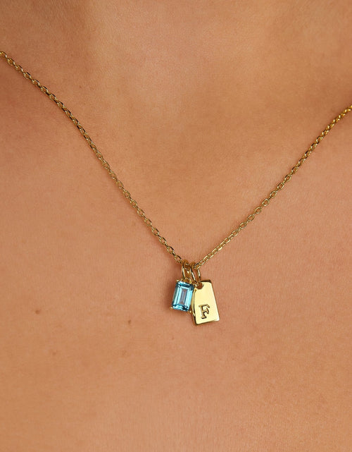 Load image into Gallery viewer, Tag Initial Necklace by Little Sky Stone
