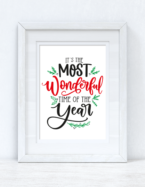 Load image into Gallery viewer, Its The Most Wonderful Time Of The Year 2021 Seasonal Wall Home Decor Print by WinsterCreations™ Official Store
