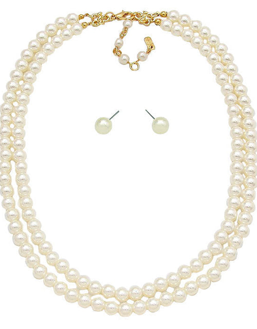 Load image into Gallery viewer, Pearl Necklaces with Matching Earrings by Madeline Love
