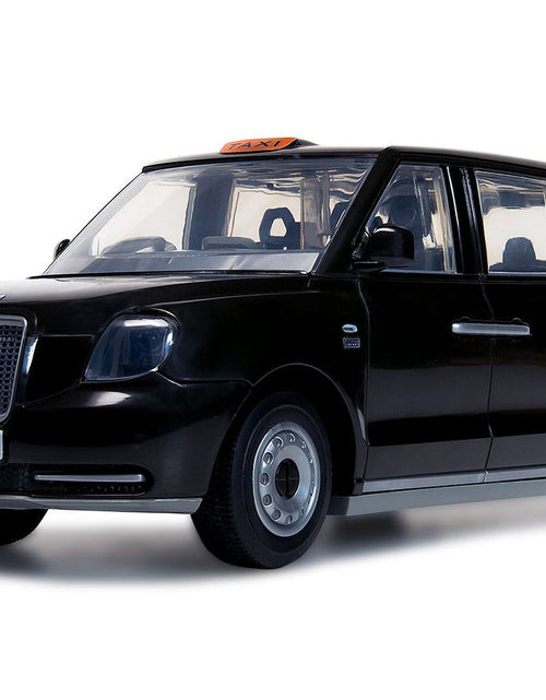 Load image into Gallery viewer, Skill 1 Model Kit London Taxi LEVC TX Black Snap Together Painted Plastic Model Car Kit by Airfix Quickbuild
