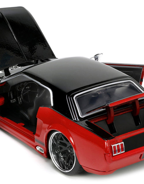 Load image into Gallery viewer, 1965 Ford Mustang Custom Red and Black "Bigtime Muscle" Series 1/24 Diecast Model Car by Jada
