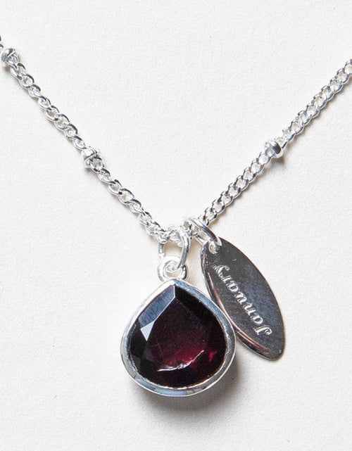 Load image into Gallery viewer, January Garnet Birthstone Necklace by Tiny Rituals
