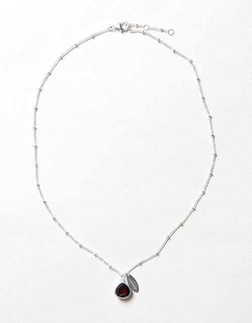 Load image into Gallery viewer, January Garnet Birthstone Necklace by Tiny Rituals
