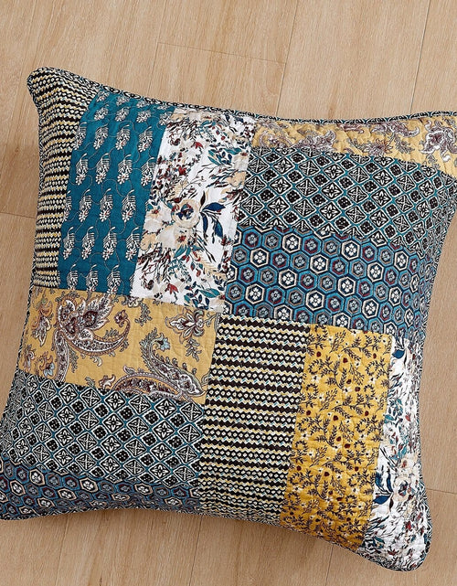 Load image into Gallery viewer, DaDalogy Bedding Honey Cove Floral Patchwork Euro Pillow Sham Cover, 26" x 26" (JHW957) by DaDa Bedding Collection
