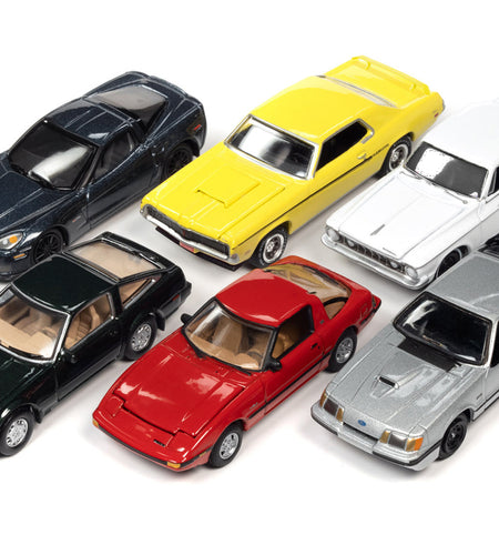 "Classic Gold Collection" 2022 Set B of 6 Cars Release 2 1/64 Diecast Model Cars by Johnny Lightning