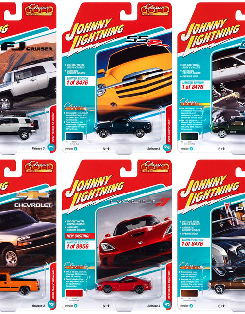 Load image into Gallery viewer, "Classic Gold Collection" 2022 Set A of 6 Cars Release 3 1/64 Diecast Model Cars by Johnny Lightning
