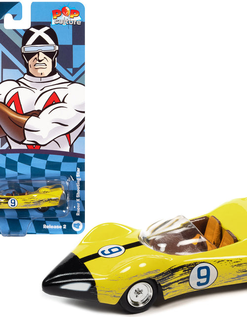 Load image into Gallery viewer, Racer X's Shooting Star (Raced Version) "Speed Racer" (1967) TV Series "Pop Culture" 2022 Release 2 1/64 Diecast Model Car by Johnny Lightning
