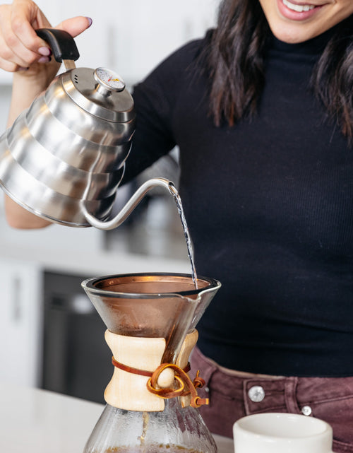 Load image into Gallery viewer, Reusable Pour Over Coffee Filter for Chemex and Hario V60 (Copper) by Barista Warrior
