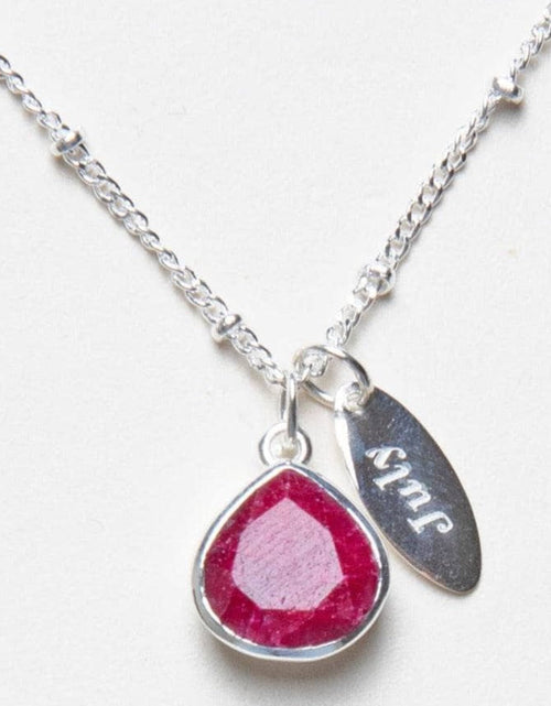 Load image into Gallery viewer, July Ruby Birthstone Necklace by Tiny Rituals
