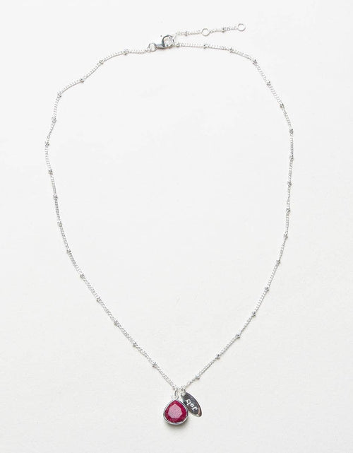 Load image into Gallery viewer, July Ruby Birthstone Necklace by Tiny Rituals
