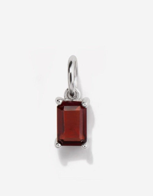 Load image into Gallery viewer, Garnet Silver Charm by Little Sky Stone
