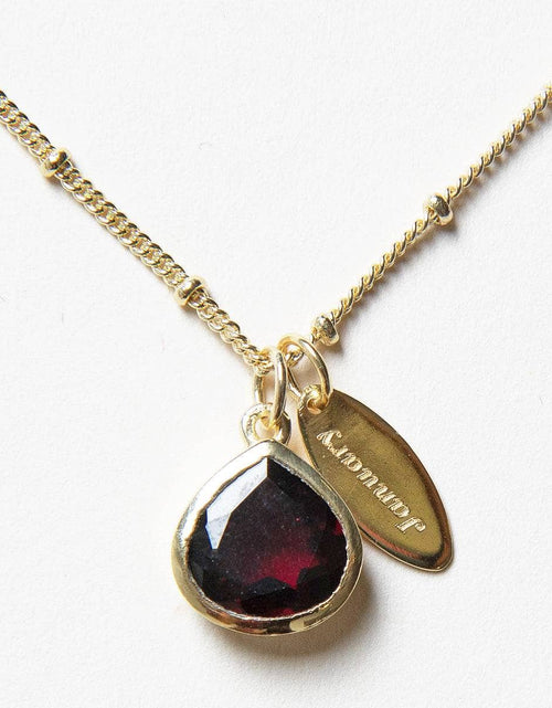 Load image into Gallery viewer, January Garnet Birthstone Necklace by Tiny Rituals
