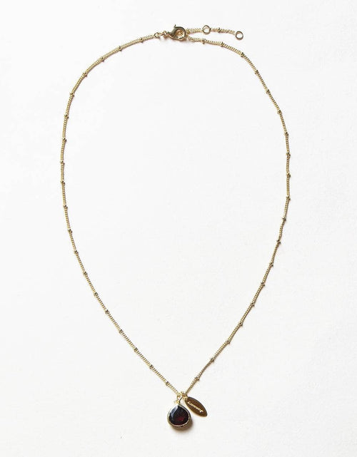 Load image into Gallery viewer, January Garnet Birthstone Necklace by Tiny Rituals
