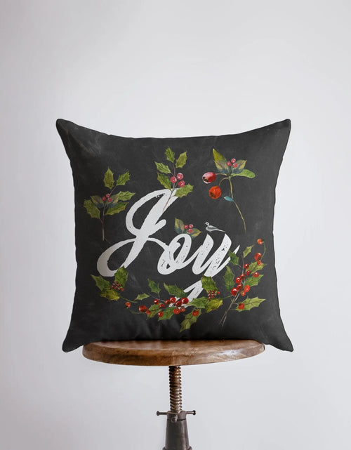 Load image into Gallery viewer, Joy Pillow Case | Throw Pillow | Joy Pillow | Home Decor | Christmas Pillow Cover | Christmas Décor | Christmas Gift | Thank you Gift by UniikPillows
