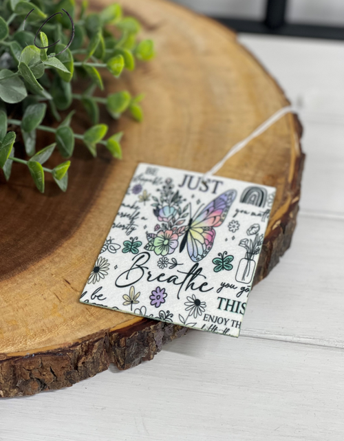 Load image into Gallery viewer, Just Breathe Butterfly Car Freshener by CMD Wholesale
