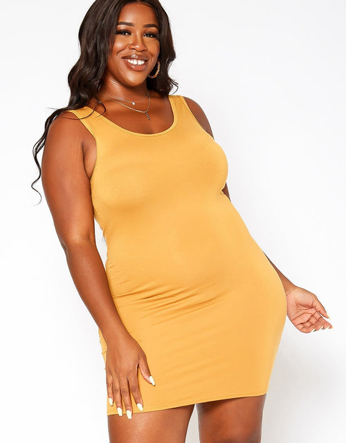 Load image into Gallery viewer, Plus Size Women's Basic Scoop Neck Dress by Shop at Konus
