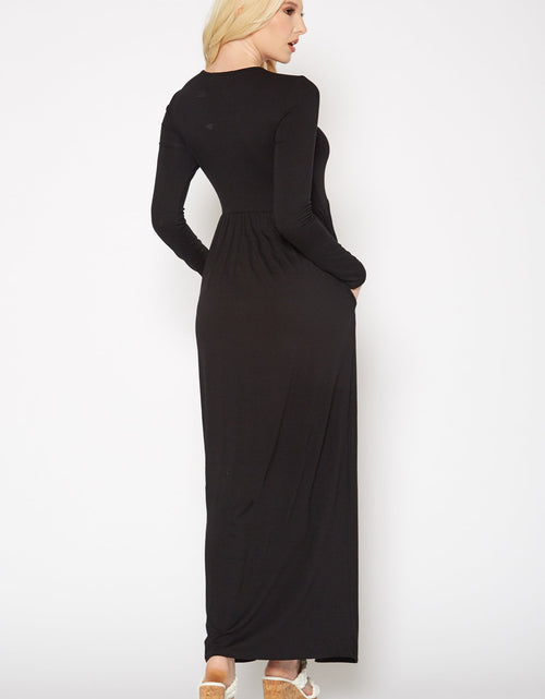 Load image into Gallery viewer, Women's Basic Long Sleeve Fit &amp; Flare Maxi Dress by Shop at Konus
