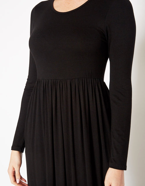 Load image into Gallery viewer, Women's Basic Long Sleeve Fit &amp; Flare Maxi Dress by Shop at Konus

