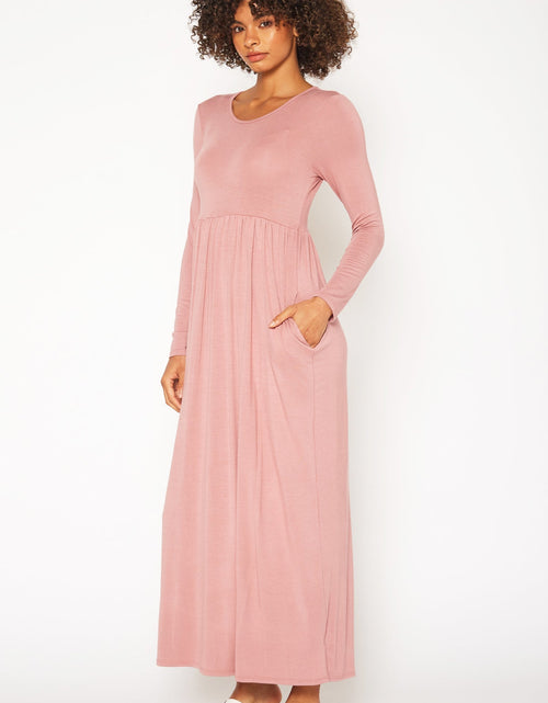 Load image into Gallery viewer, Women's Basic Long Sleeve Fit &amp; Flare Maxi Dress by Shop at Konus
