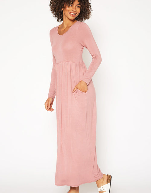 Load image into Gallery viewer, Women's Basic Long Sleeve Fit &amp; Flare Maxi Dress by Shop at Konus
