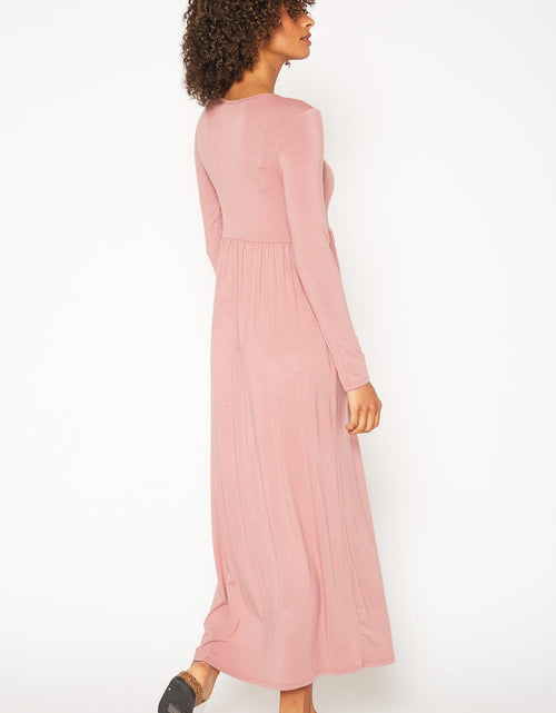 Load image into Gallery viewer, Women's Basic Long Sleeve Fit &amp; Flare Maxi Dress by Shop at Konus

