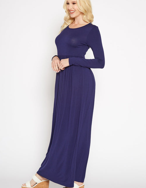 Load image into Gallery viewer, Women's Basic Long Sleeve Fit &amp; Flare Maxi Dress by Shop at Konus

