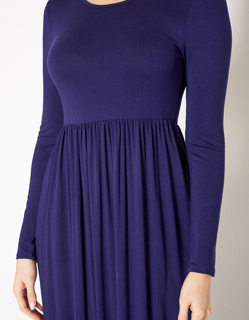 Load image into Gallery viewer, Women's Basic Long Sleeve Fit &amp; Flare Maxi Dress by Shop at Konus

