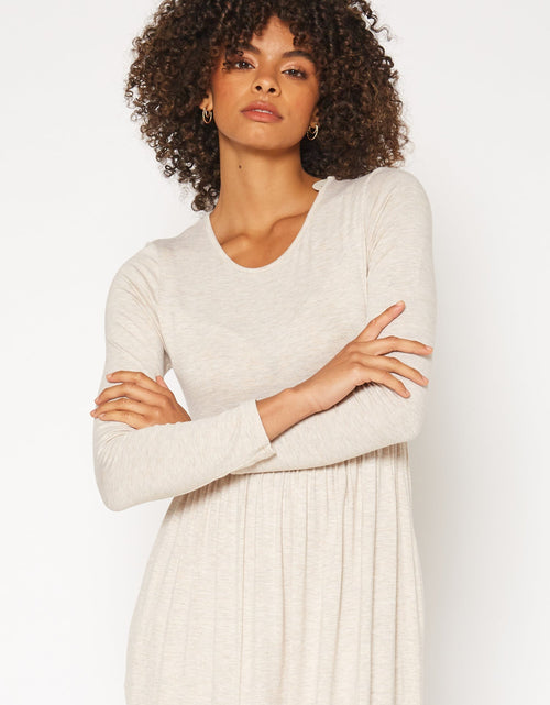 Load image into Gallery viewer, Women's Basic Long Sleeve Fit &amp; Flare Maxi Dress by Shop at Konus

