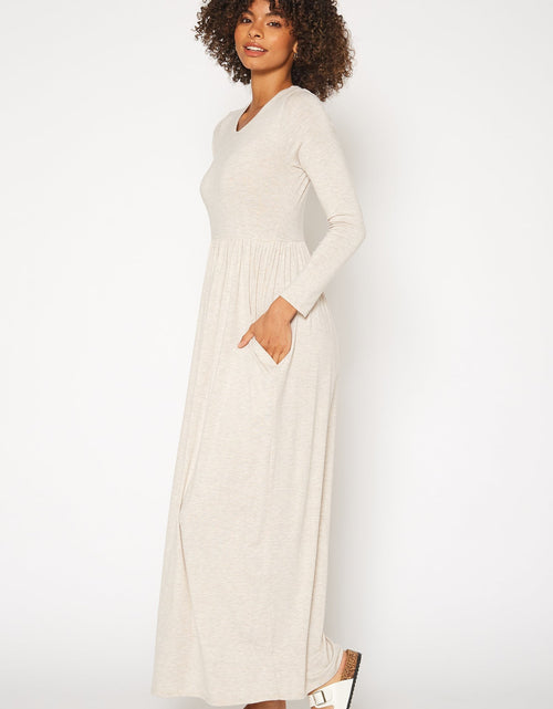Load image into Gallery viewer, Women's Basic Long Sleeve Fit &amp; Flare Maxi Dress by Shop at Konus

