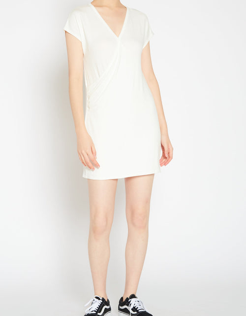 Load image into Gallery viewer, Basic Women's V-Neck Mini Wrap Dress by Shop at Konus
