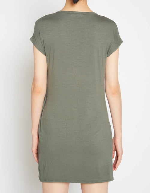 Load image into Gallery viewer, Basic Women's V-Neck Mini Wrap Dress by Shop at Konus
