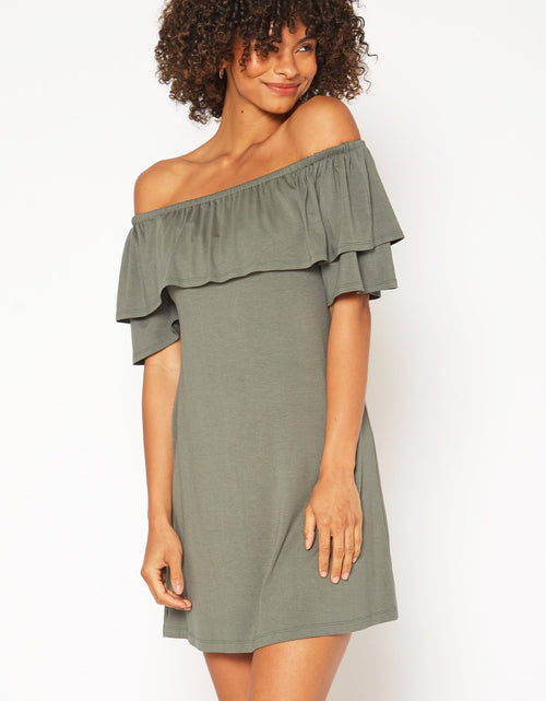 Load image into Gallery viewer, Women's Basic Off Shoulder Midi Dress by Shop at Konus
