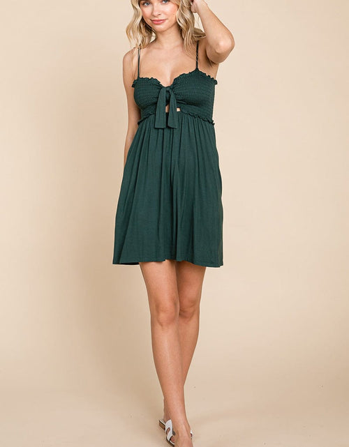 Load image into Gallery viewer, Tie Knot Bust Mini Dress by RolyPoly Apparel
