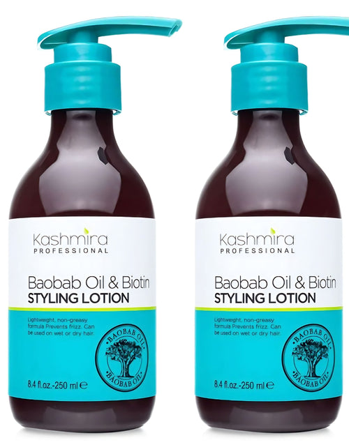 Load image into Gallery viewer, Baobab Oil &amp; Biotin Professional Hydrating Styling Lotion - 2-Pack
