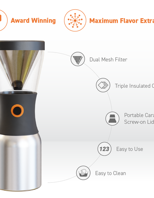 Load image into Gallery viewer, Natural Wood Cold Brew Coffee Maker by ASOBU®
