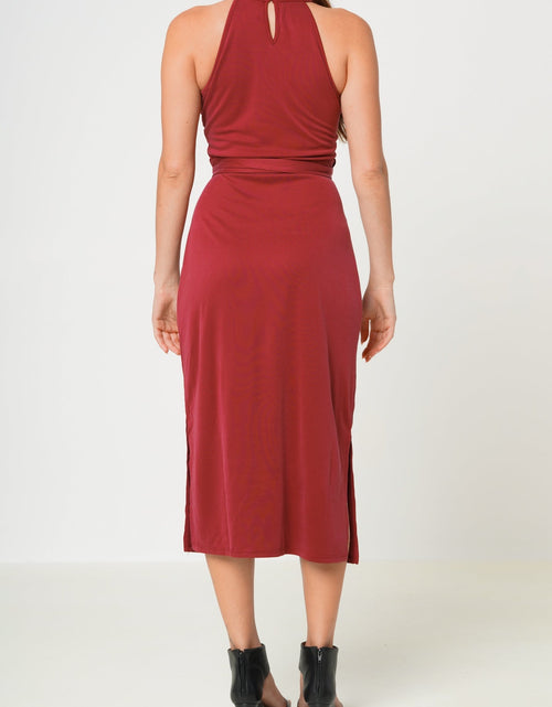 Load image into Gallery viewer, Women's Haltered Sheath Midi Dress by Shop at Konus
