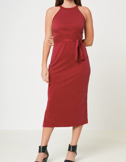 Load image into Gallery viewer, Women's Haltered Sheath Midi Dress by Shop at Konus
