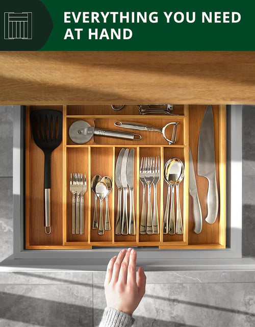 Load image into Gallery viewer, Silverware Drawer Organizer 9 Slots by Royal Craft Wood
