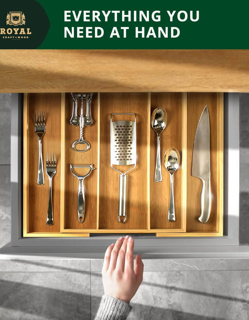 Load image into Gallery viewer, Expandable Utensil Organizer by Royal Craft Wood
