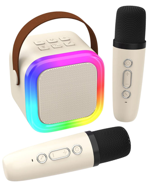 Load image into Gallery viewer, Portable Karaoke Machine – Bluetooth Speaker with Wireless Microphone, Clear and Loud Sound

