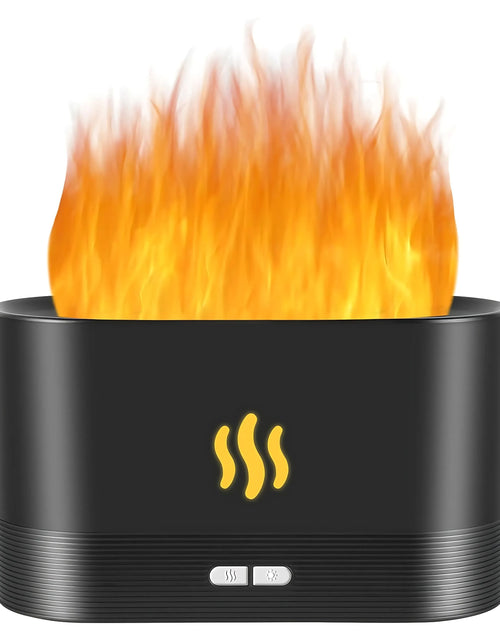 Load image into Gallery viewer, USB Essential Oil Diffuser – Ultrasonic Flame Humidifier with LED Flame Lights, Aroma Diffuser for Home
