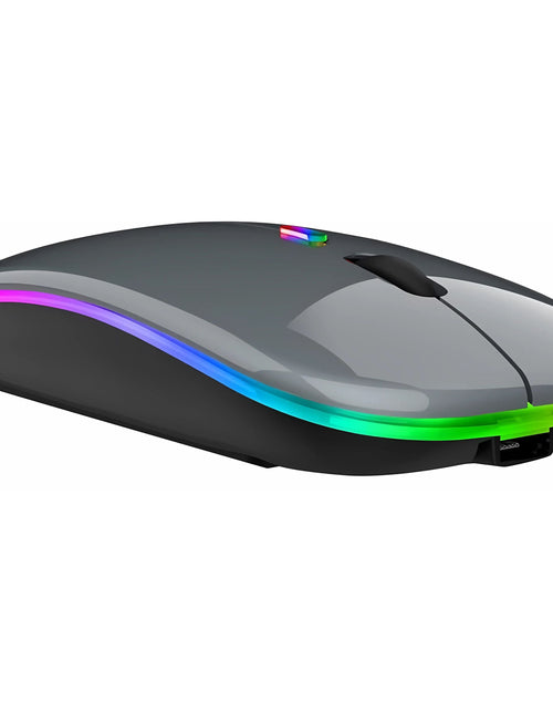 Load image into Gallery viewer, Wireless RGB Mouse – Silent Rechargeable Bluetooth Mouse with LED Backlight for PC &amp; Laptop
