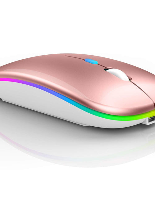 Load image into Gallery viewer, Wireless RGB Mouse – Silent Rechargeable Bluetooth Mouse with LED Backlight for PC &amp; Laptop
