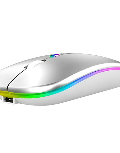Load image into Gallery viewer, Wireless RGB Mouse – Silent Rechargeable Bluetooth Mouse with LED Backlight for PC &amp; Laptop
