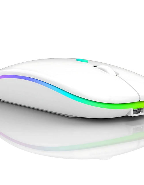 Load image into Gallery viewer, Wireless RGB Mouse – Silent Rechargeable Bluetooth Mouse with LED Backlight for PC &amp; Laptop
