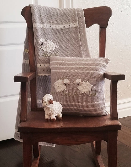 Load image into Gallery viewer, Lamb 10" Pillow, Grey by Melange Collection
