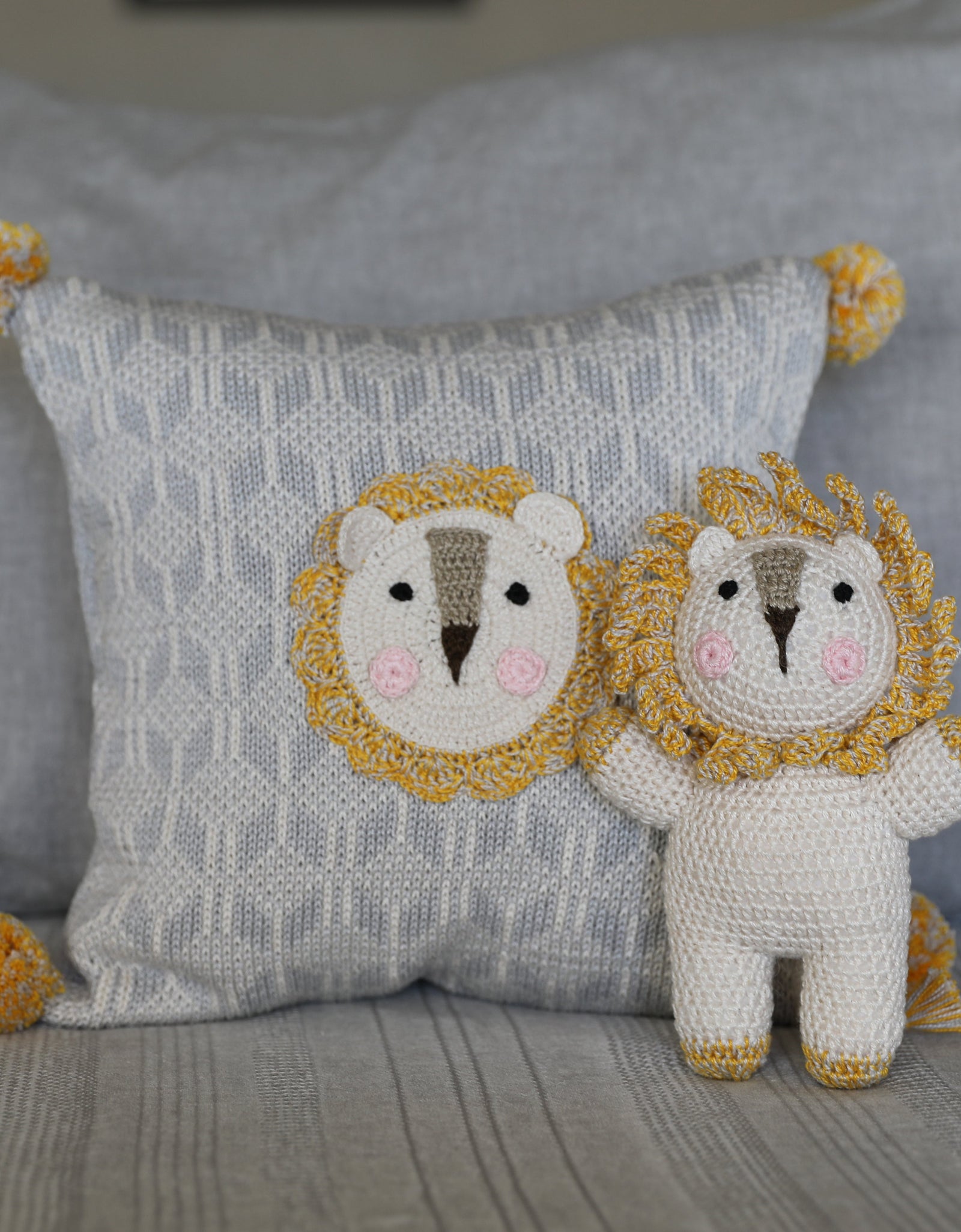 Lion 10" Pillow by Melange Collection