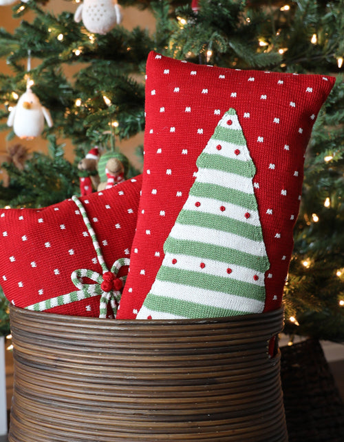 Load image into Gallery viewer, Striped Tree Lumbar Pillow by Melange Collection
