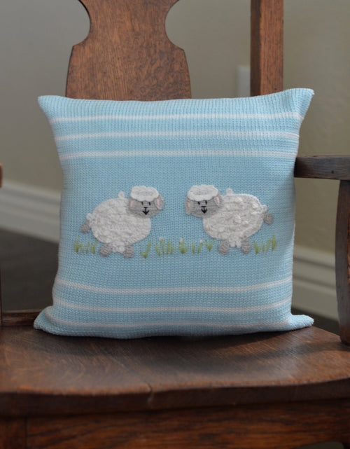 Load image into Gallery viewer, Lamb 10" Pillow, Blue by Melange Collection
